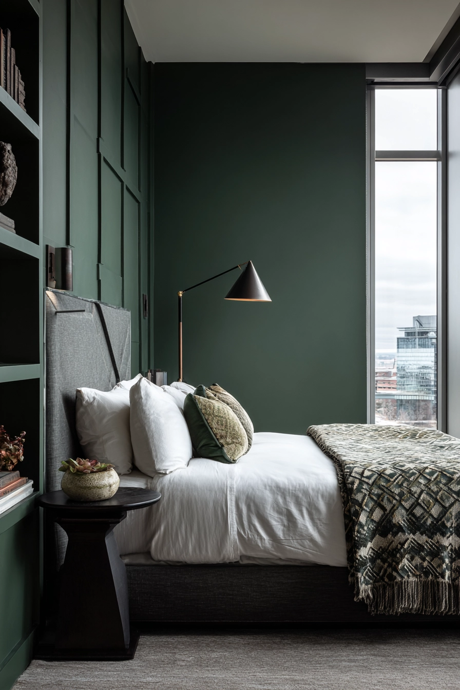 Dark Green Bedroom 13