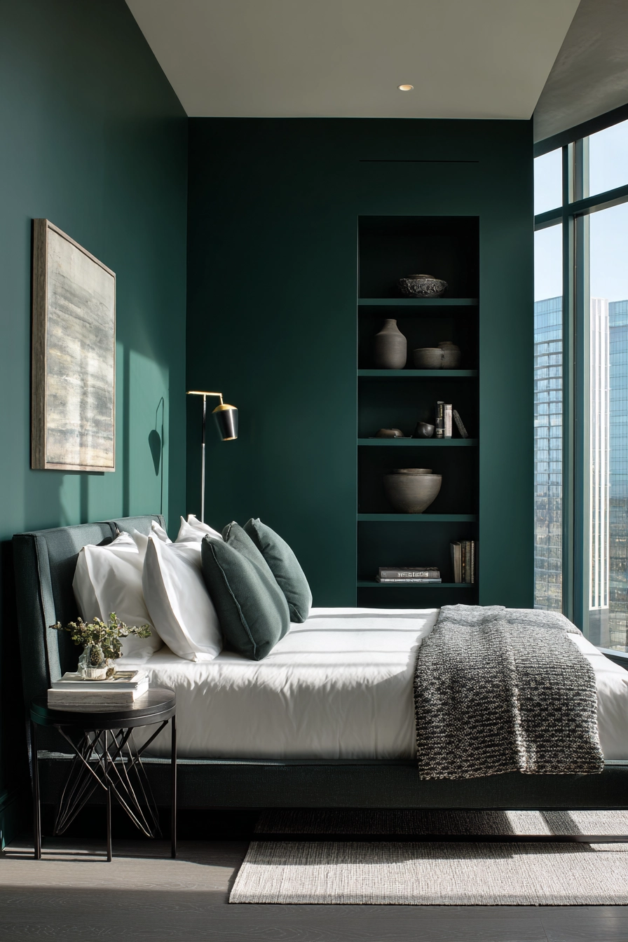 Dark Green Bedroom 16