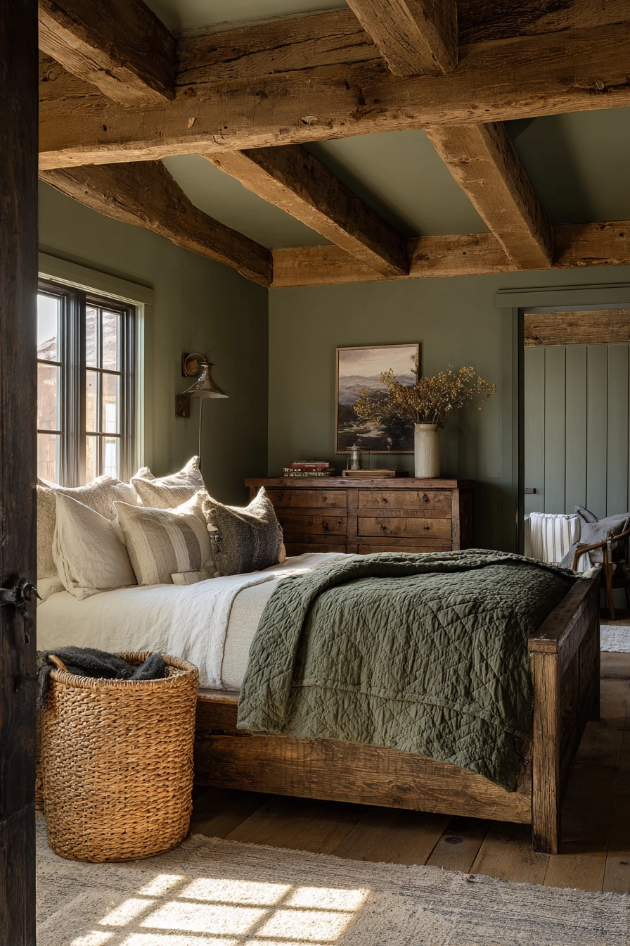 Dark Green Bedroom 19