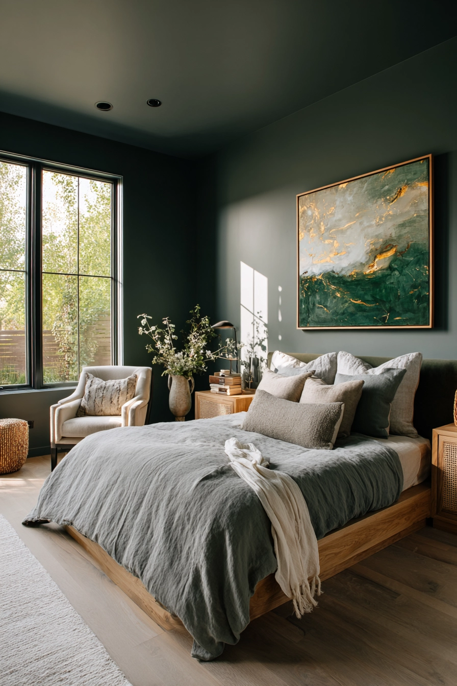 Dark Green Bedroom 5