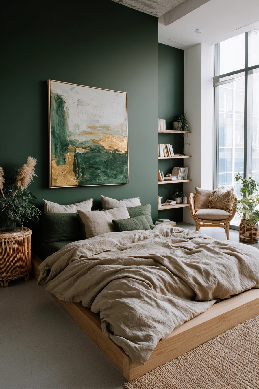 Dark Green Bedroom 7