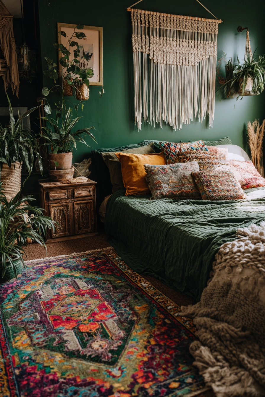Dark Green Bedroom 9