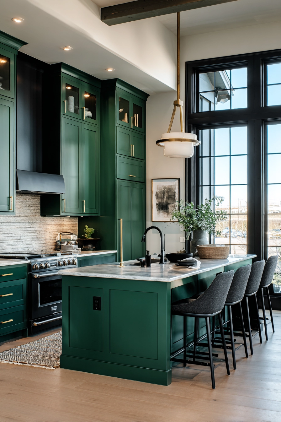 Emerald Green Kitchen Cabinets 10