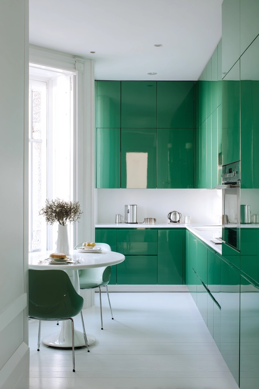 Emerald Green Kitchen Cabinets 13