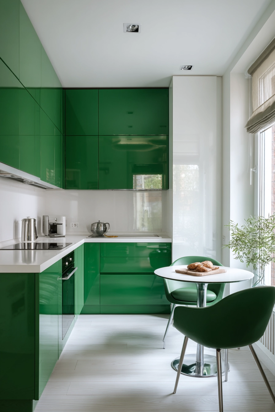 Emerald Green Kitchen Cabinets 16