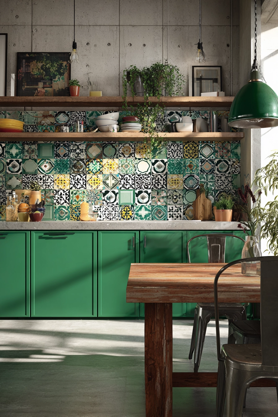 Emerald Green Kitchen Cabinets 20