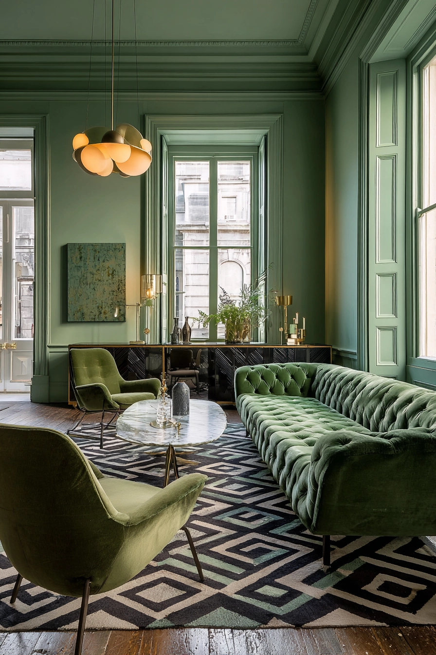 Green Living Room Ideas 17