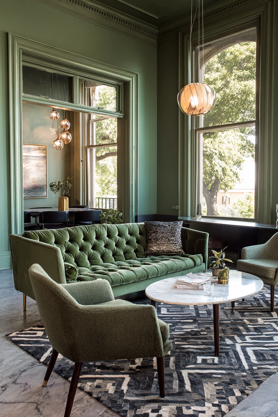 Green Living Room Ideas 18