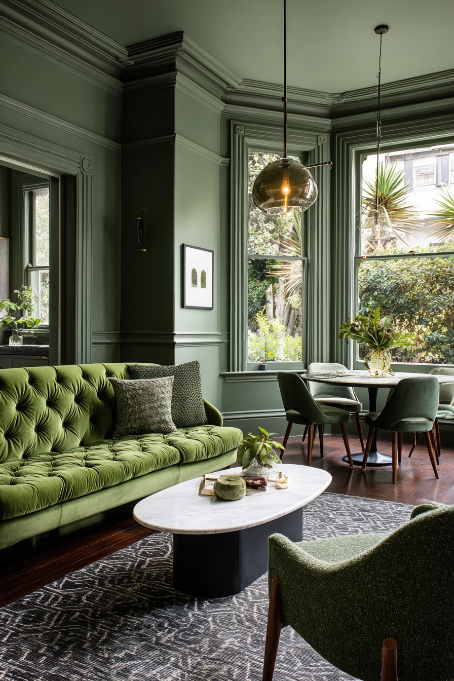 Green Living Room Ideas 19