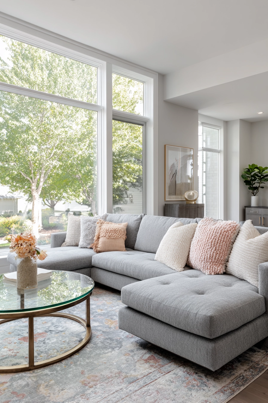 Grey Couch Living Room 1