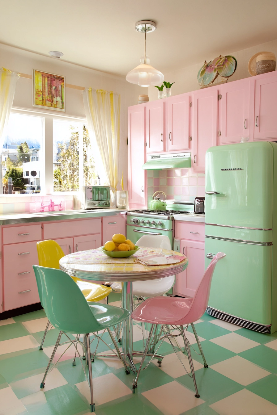 Pink Kitchen Cabinets 15