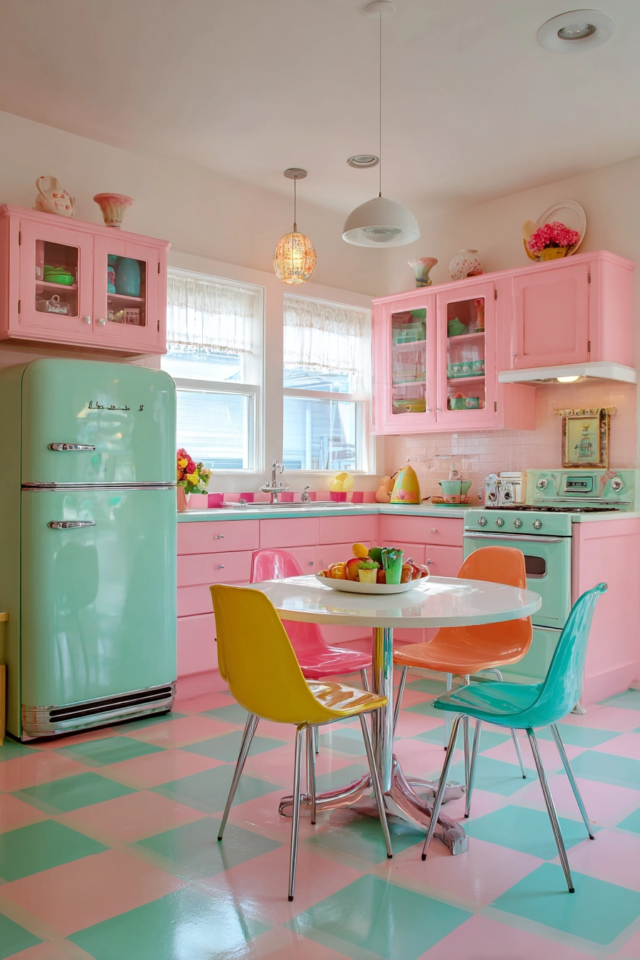 Pink Kitchen Cabinets 16