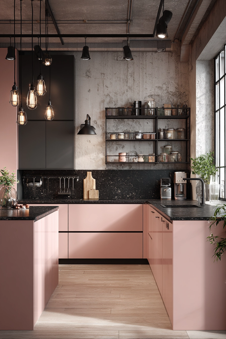 Pink Kitchen Cabinets 18