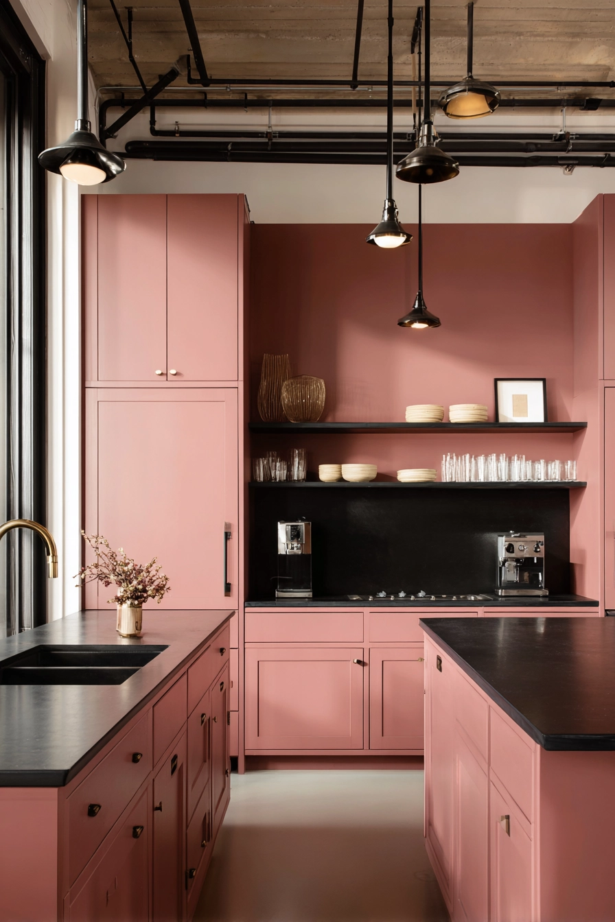 Pink Kitchen Cabinets 19