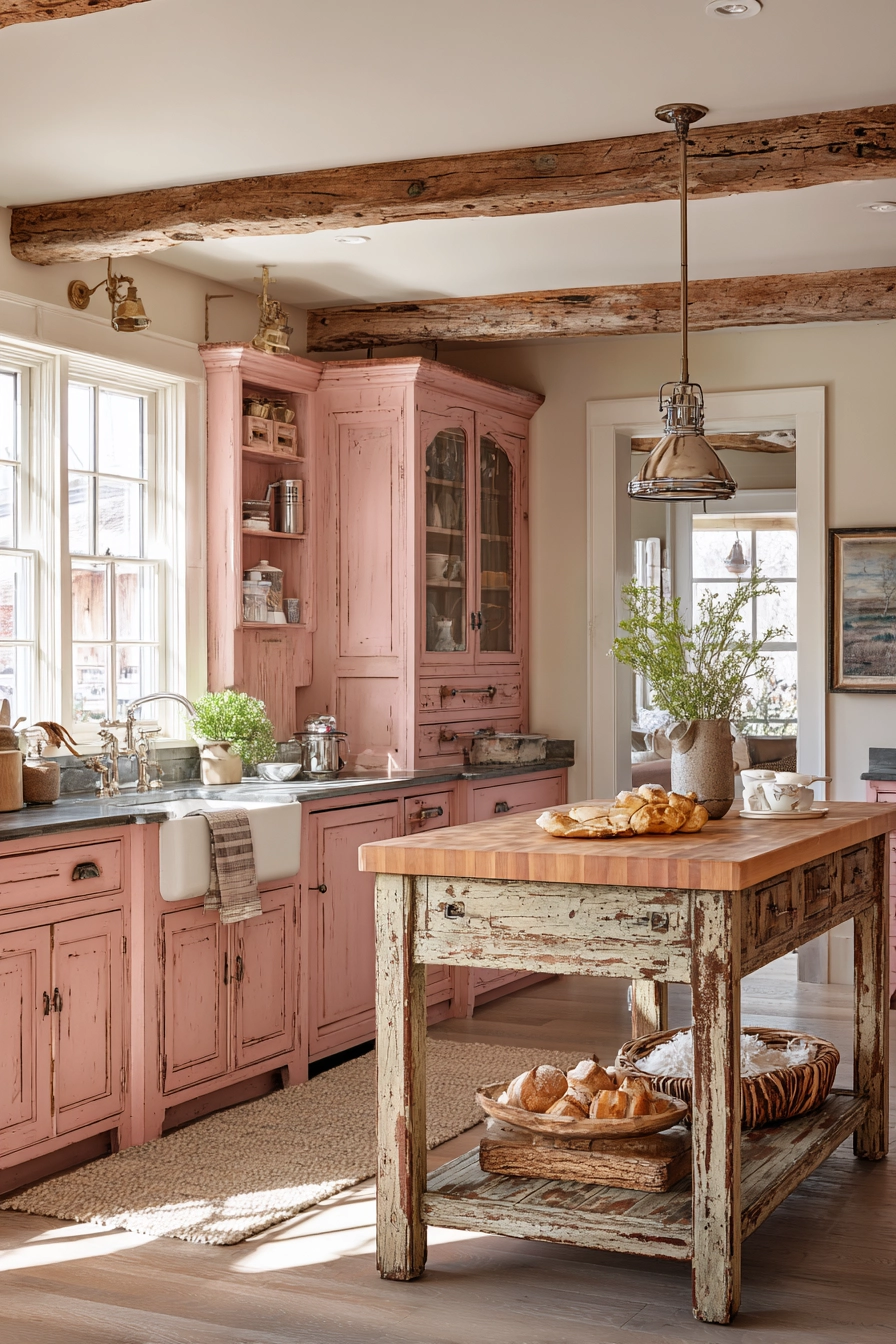 Pink Kitchen Cabinets 5