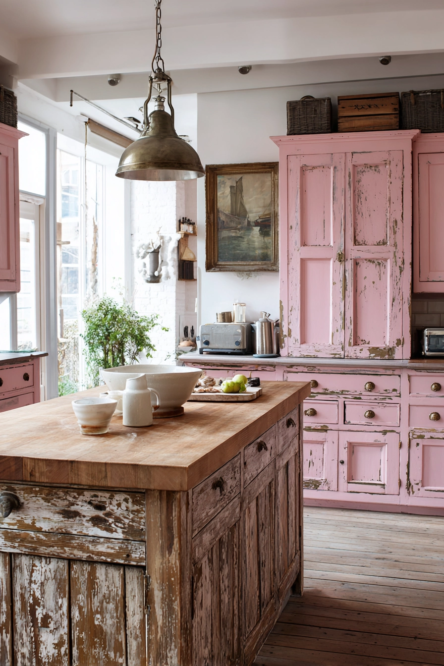 Pink Kitchen Cabinets 7