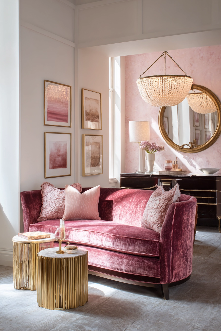 Pink Living Room 19