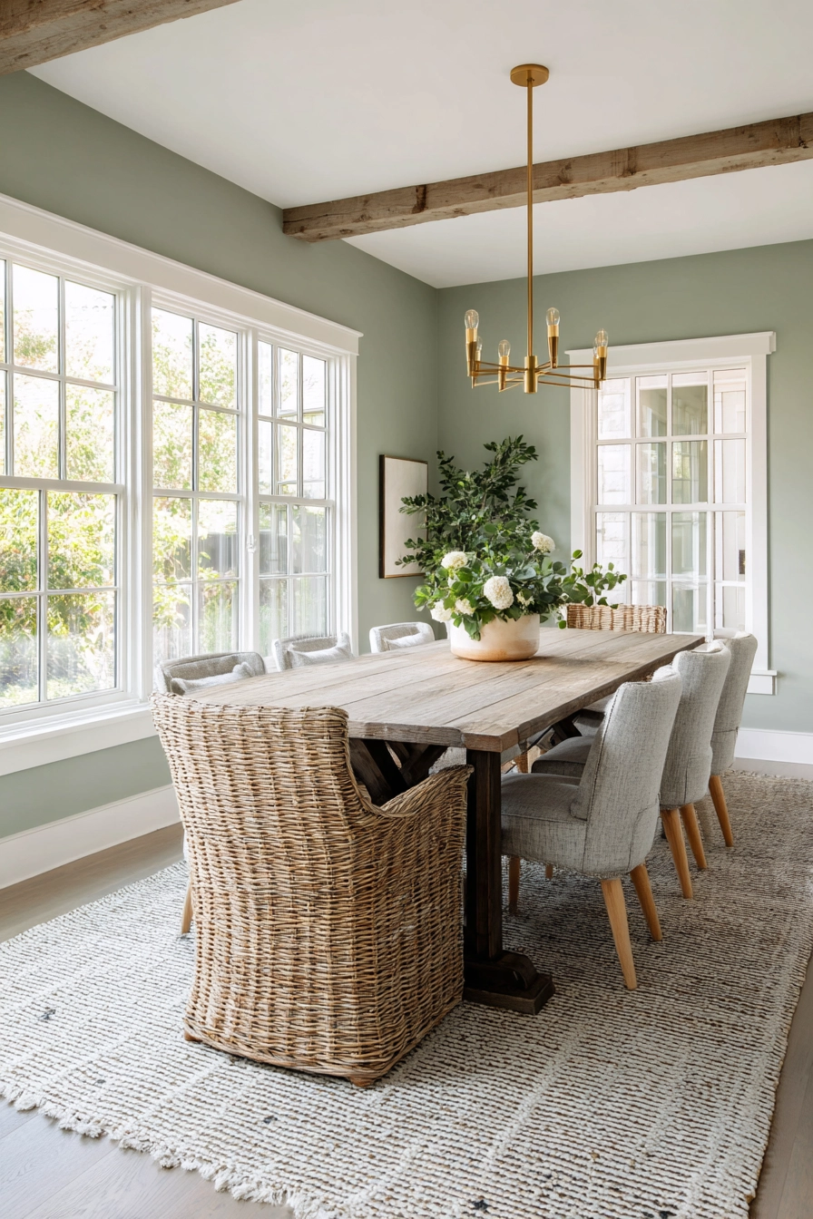 Sage Green Dining Room 1