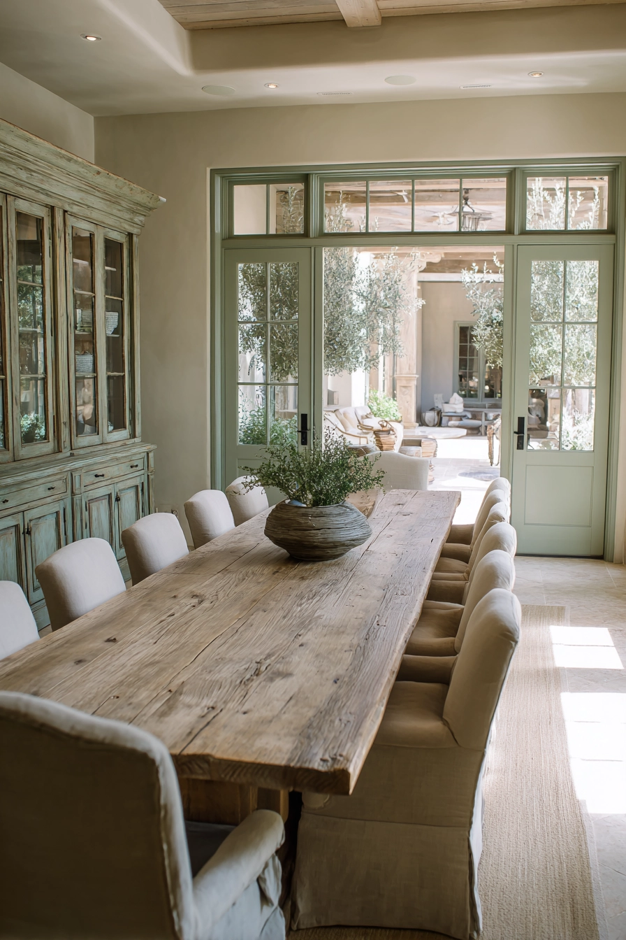 Sage Green Dining Room 11