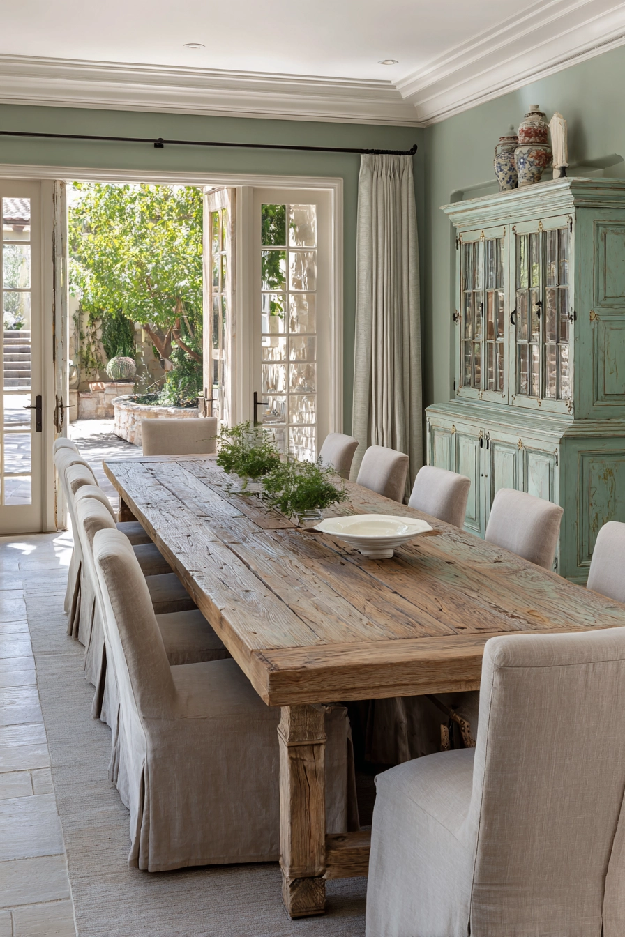 Sage Green Dining Room 12