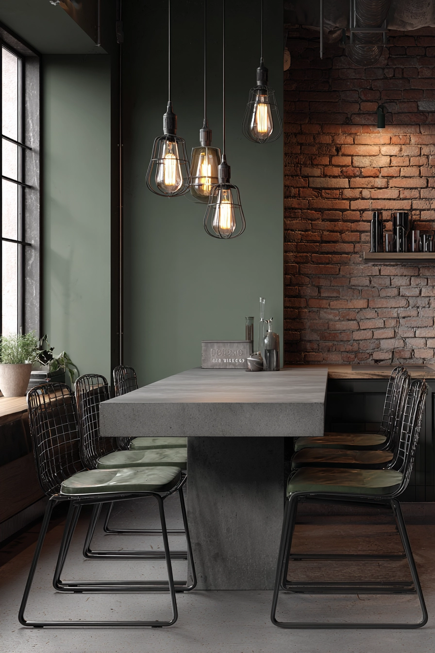 Sage Green Dining Room 14