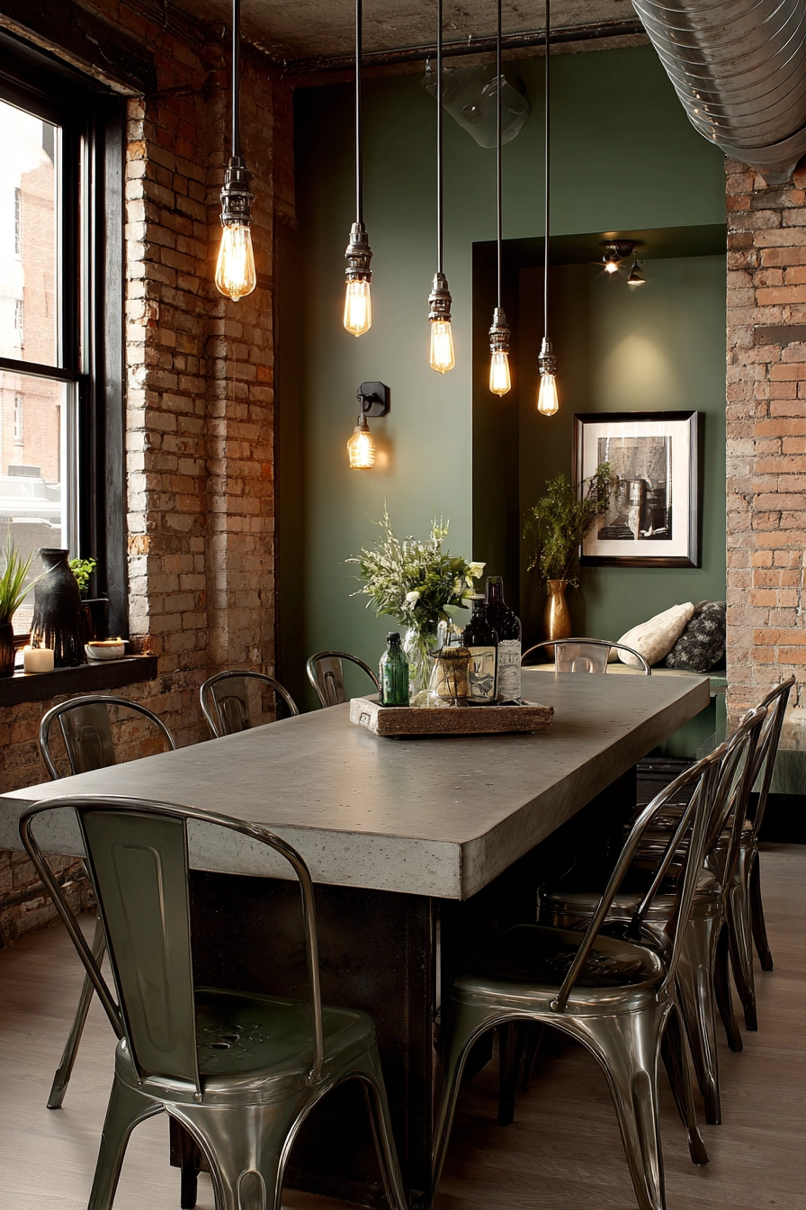 Sage Green Dining Room 16