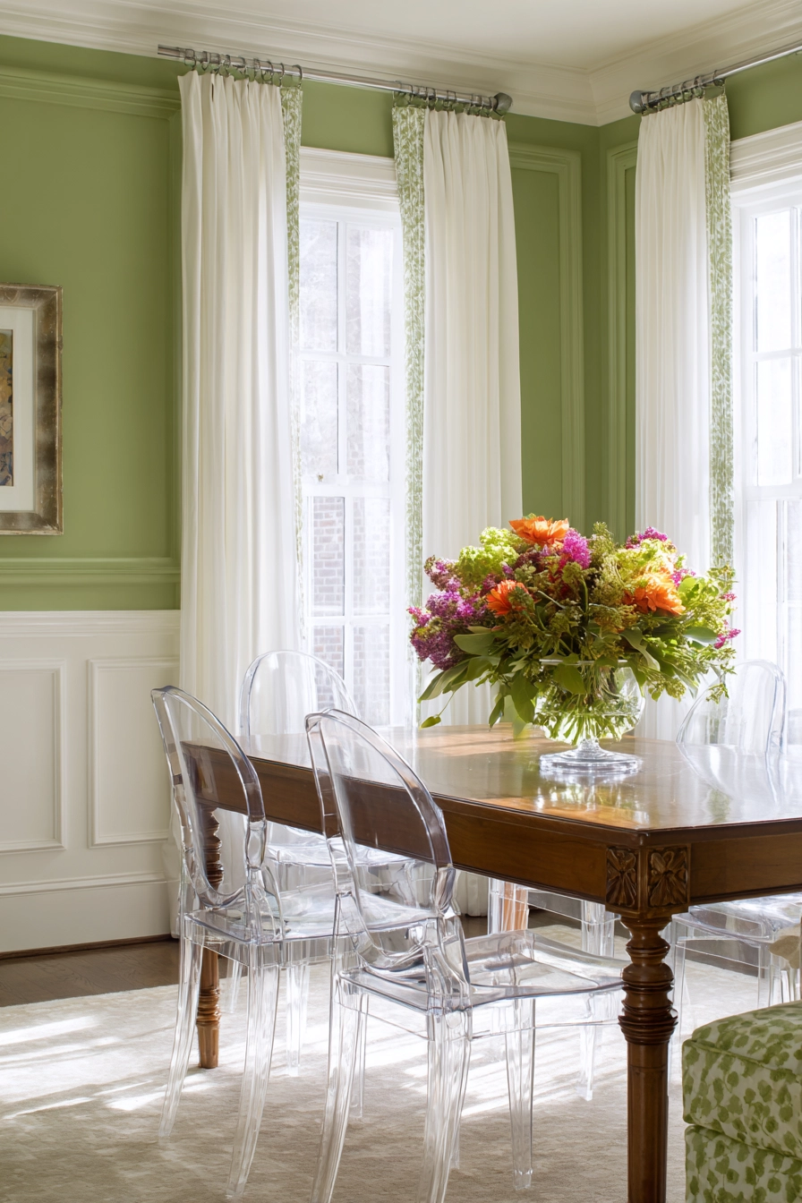 Sage Green Dining Room 20