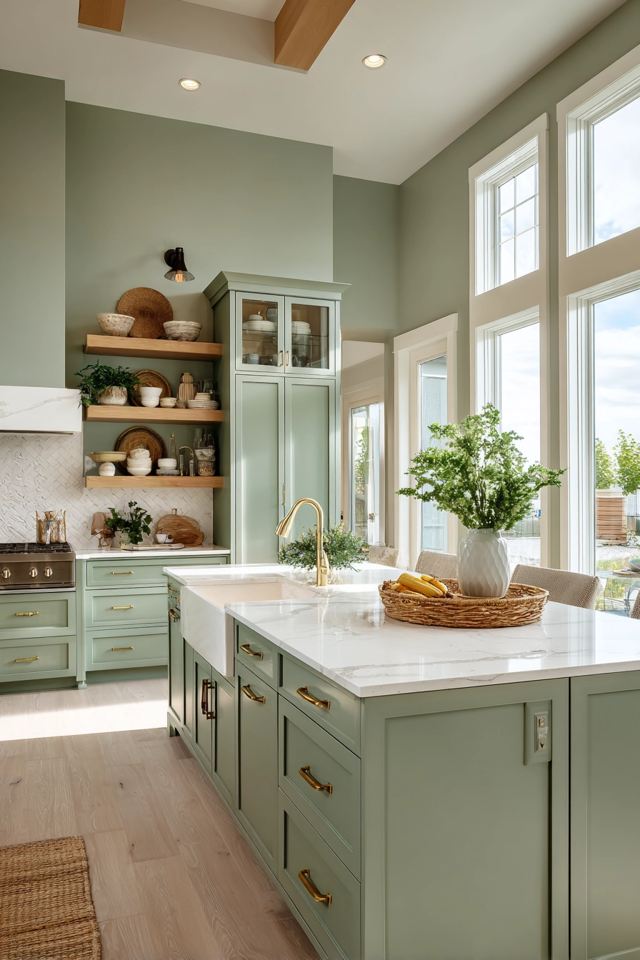 Sage Green Kitchen 1