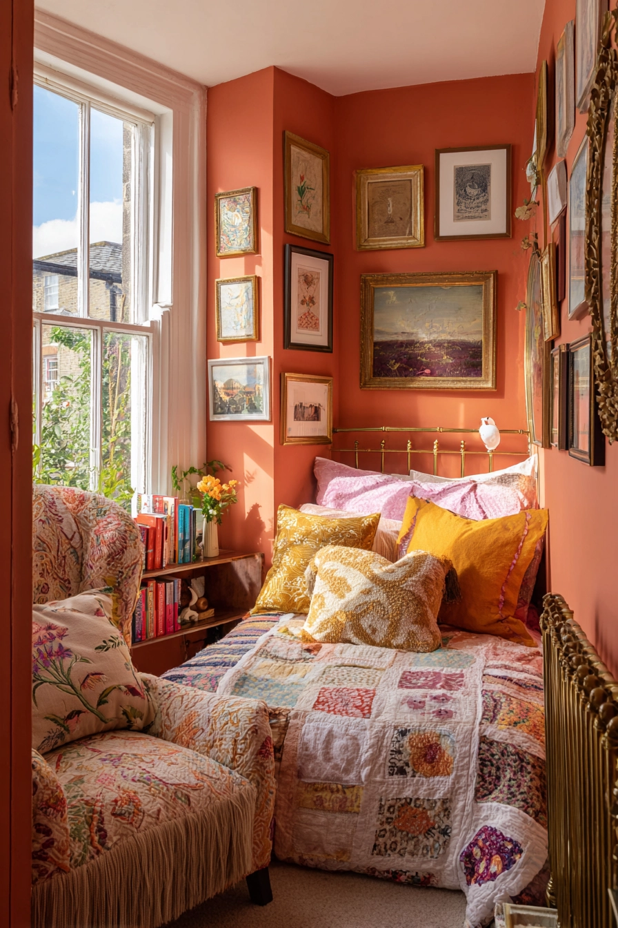 Small Maximalist Bedroom 7