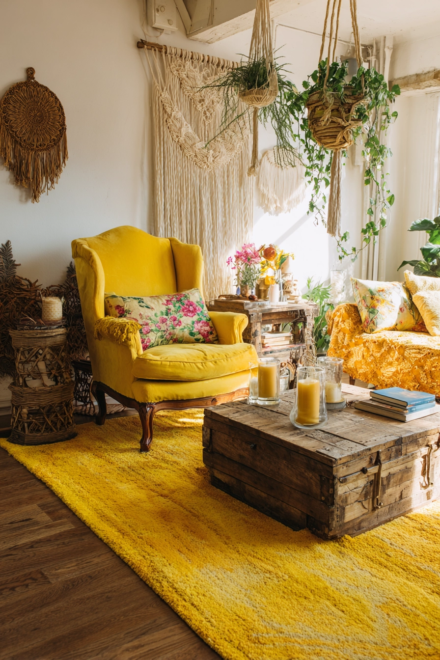 Yellow Living Room Ideas 10
