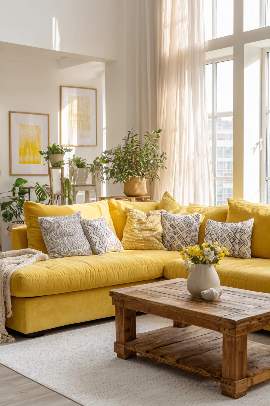 Yellow Living Room Ideas 4