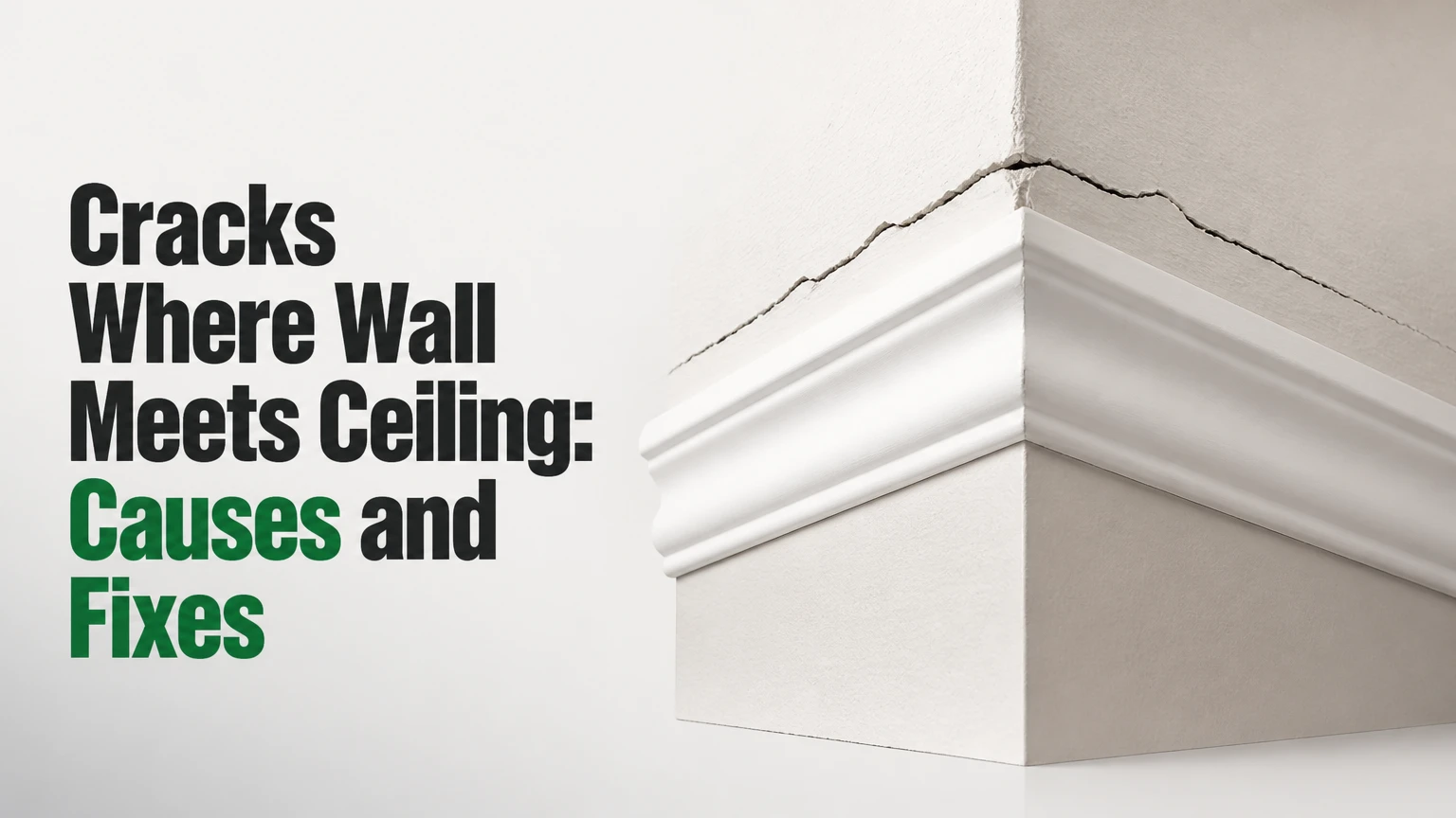 cracks where wall meets ceiling