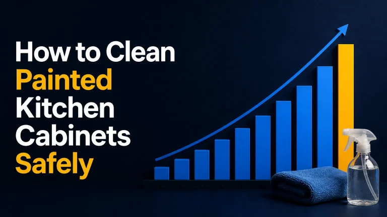 how to clean painted kitchen cabinets