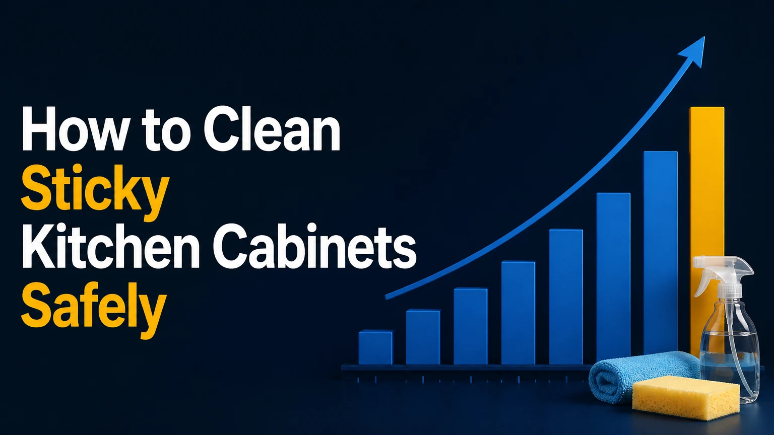 how to clean sticky kitchen cabinets