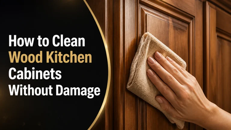 how to clean wood kitchen cabinets