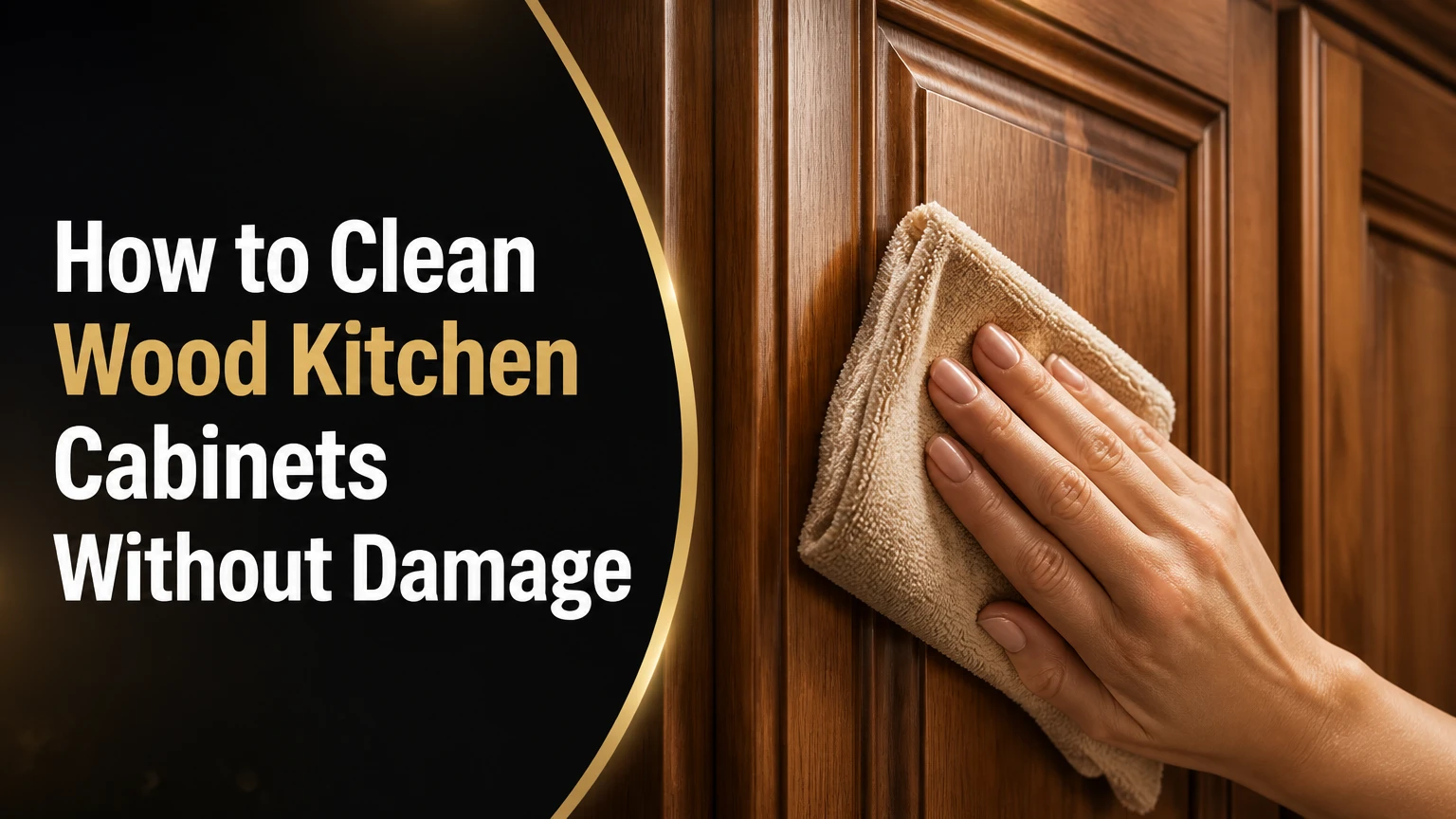 how to clean wood kitchen cabinets