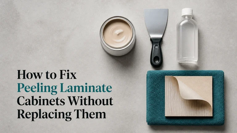 how to fix peeling laminate cabinets