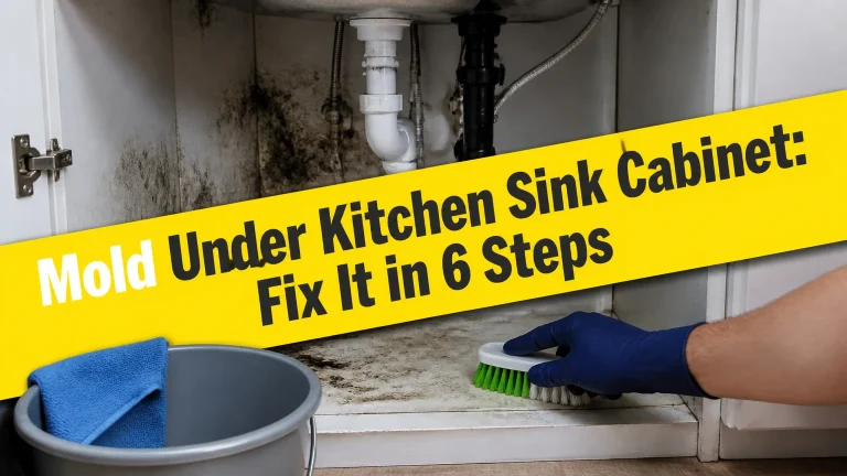 mold under kitchen sink cabinet