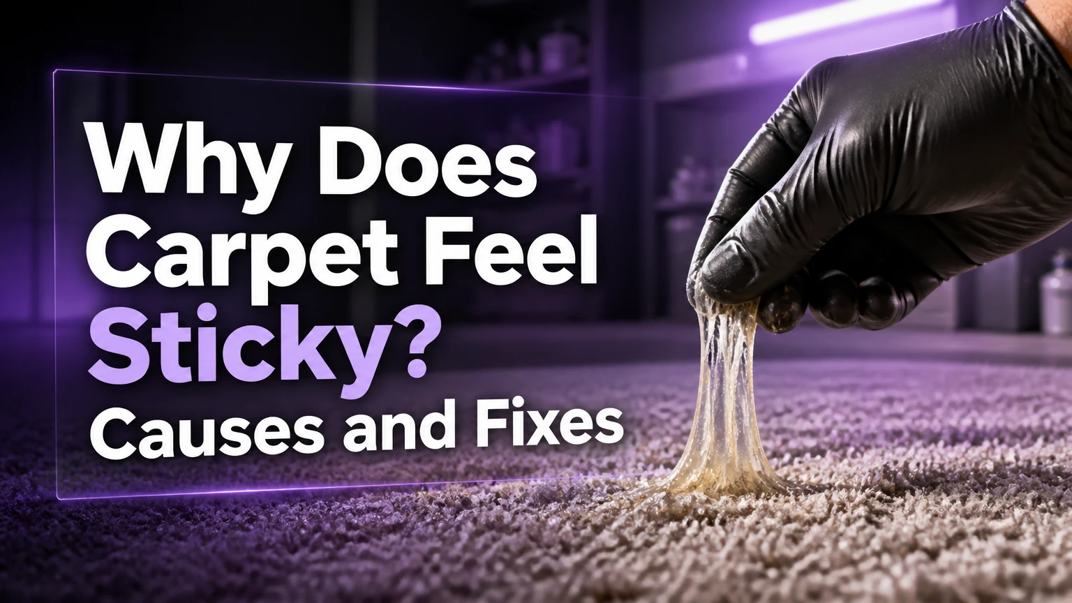 why does carpet feel sticky