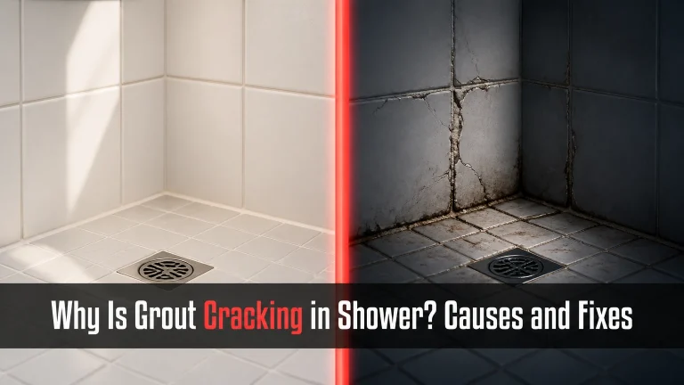 why is grout cracking in shower