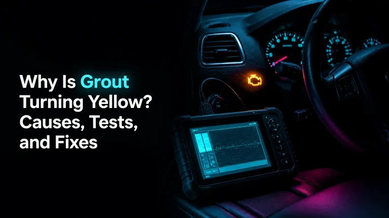 why is grout turning yellow